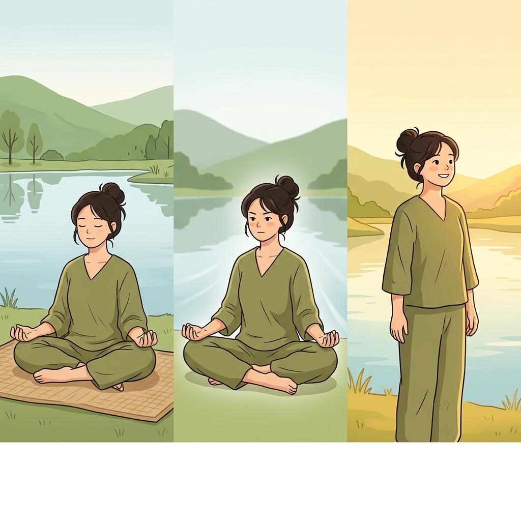 She meditated, learned to concentrate, and elevated her peace of mind.