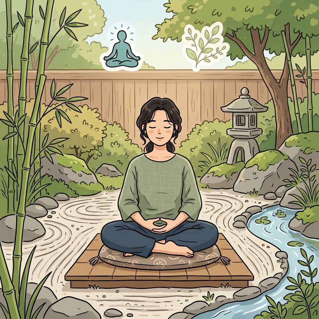 명상은 그녀가 차분함과 내면의 평화를 찾도록 도와주었다.
