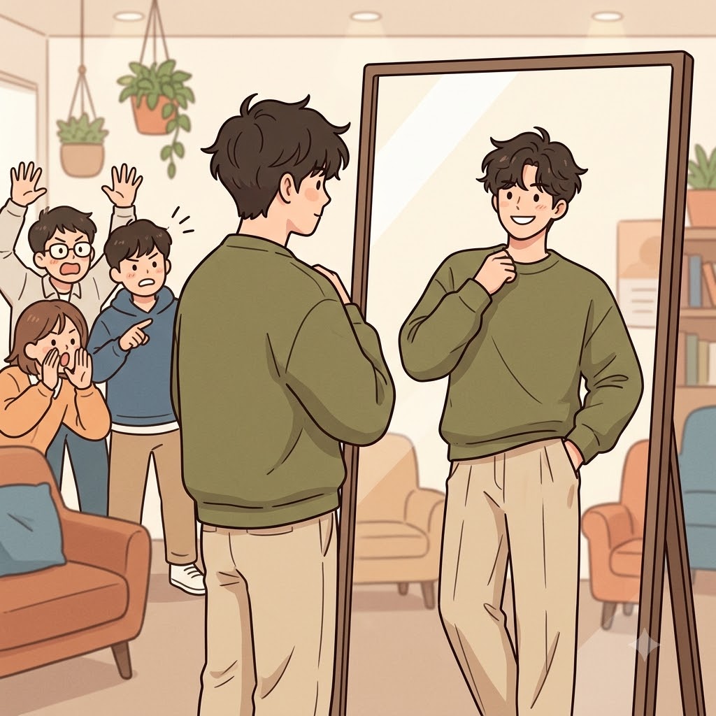 His narcissism made him admire himself more than anyone else.