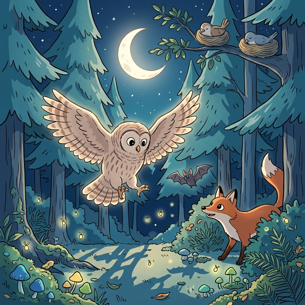 Owls and foxes come alive at night — they are truly nocturnal creatures.