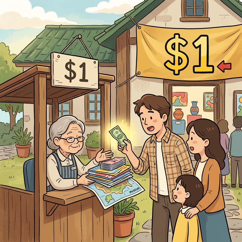 The nominal fee for the museum entry was just one dollar, almost symbolic.