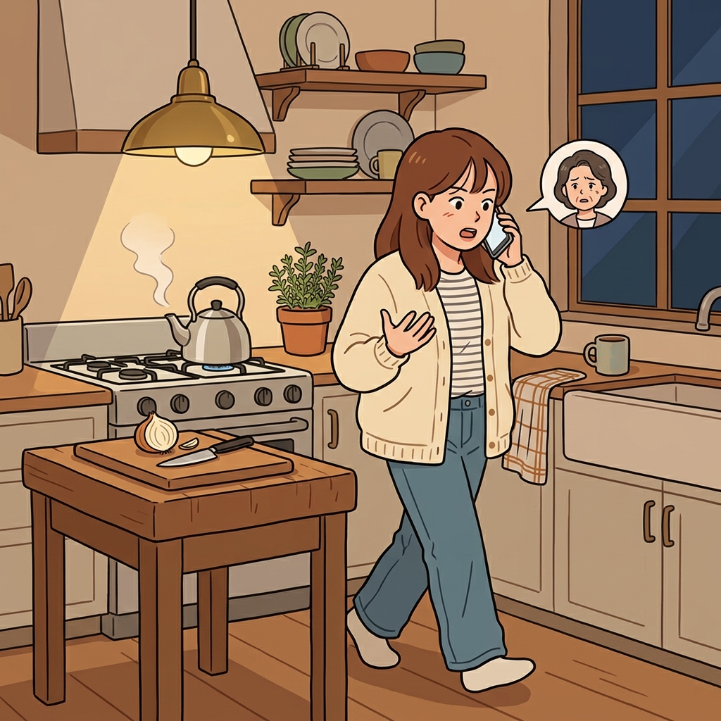 on the phone concept