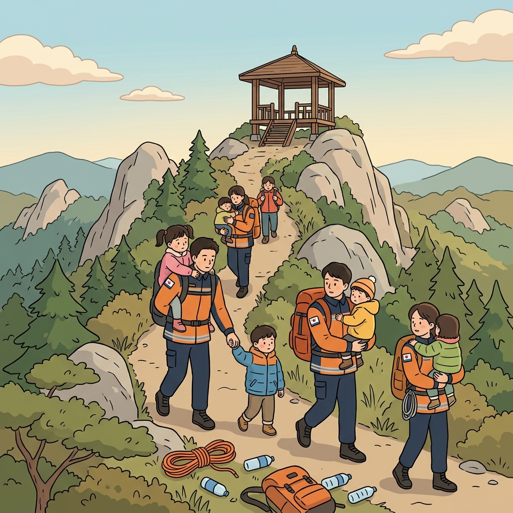 아이들을 보호하는 것이 구조대의 가장 중요한 목표였다. (산(Mount)은 높지만, 아이들의 생명이 더 Paramount하다.)