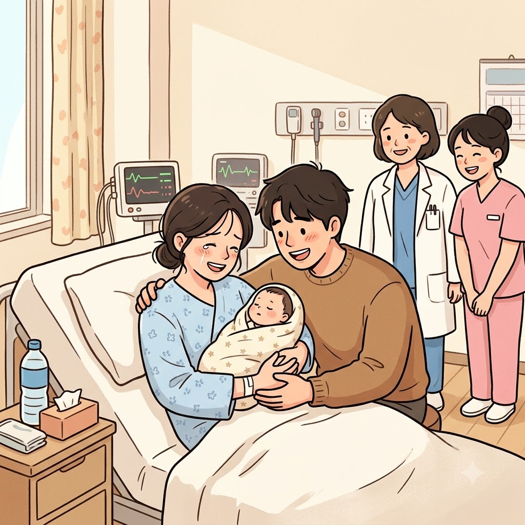 부모가 됨(parenthood)은 갓 태어난 아기를 처음 안는 순간 그들의 삶을 바꾸었다.