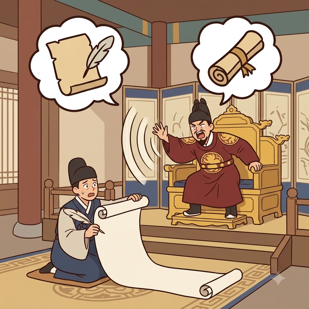 PAR(양피지) + ROL(두루마리) — 양피지 두루마리(PARchment ROLl)에 쓰는 것을 거부하고, 왕은 오직 구두로(parol) 선언했다.