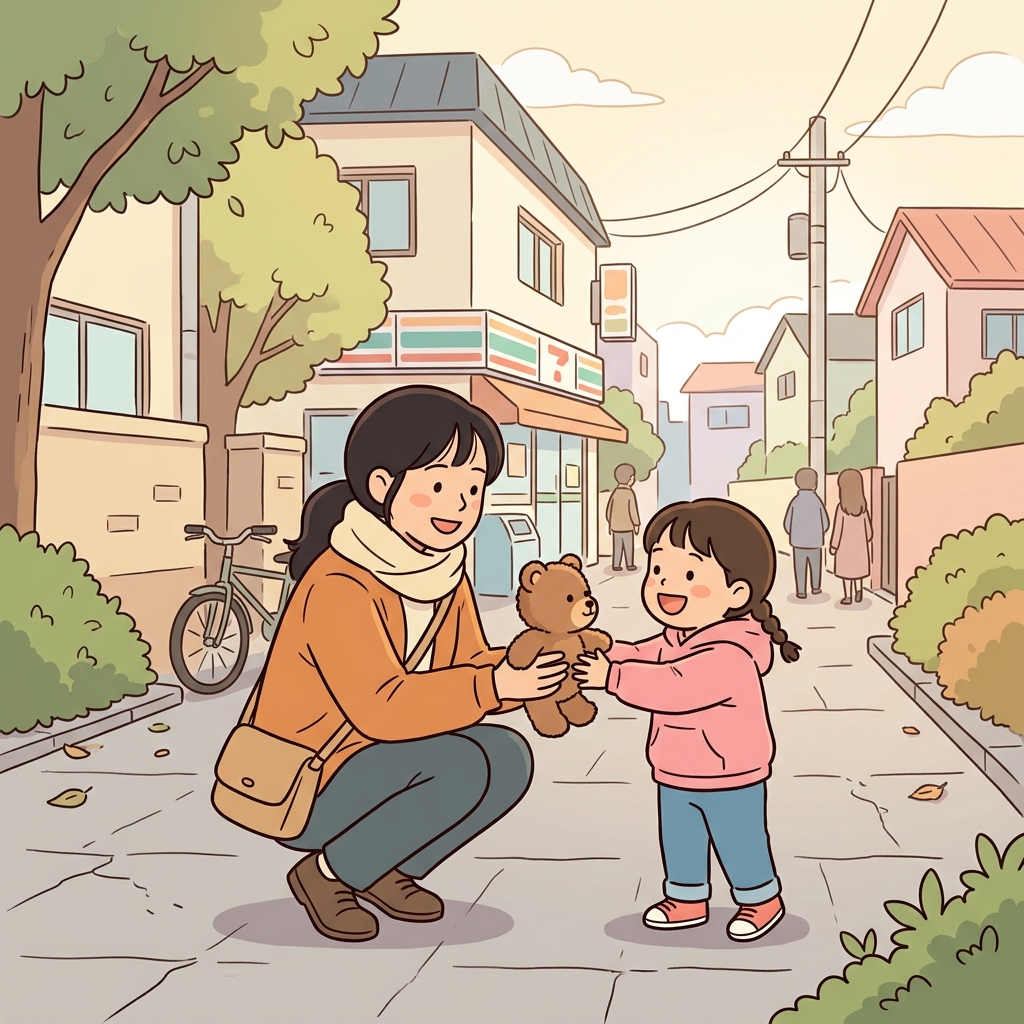 지나가던 행인은 아이가 떨어뜨린 장난감을 주워 주었다. ("패스하는 사람!" → 지나가며(pass) 스쳐 가는 사람)