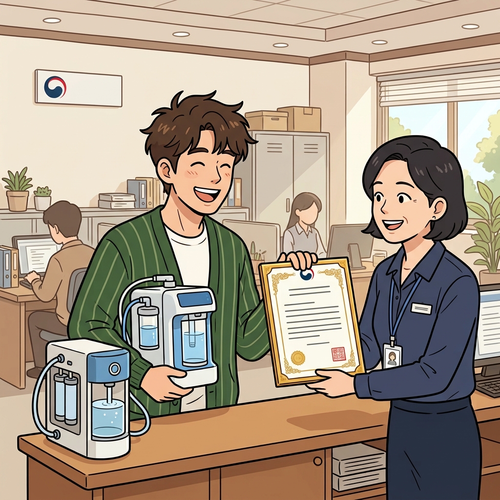 The inventor received a patent for his new water purification system.