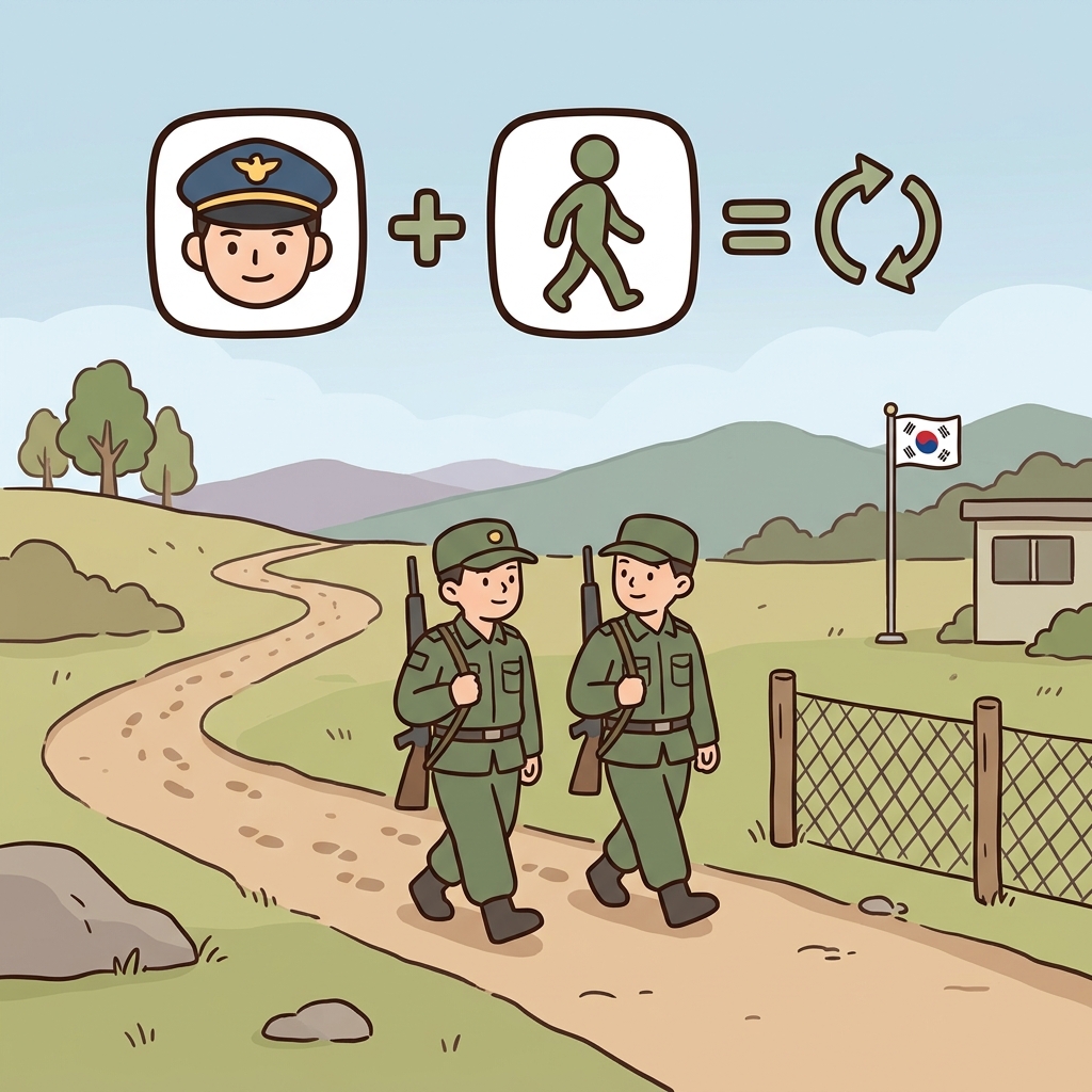 군인들은 나라를 지키기 위해 국경을 순찰했다.