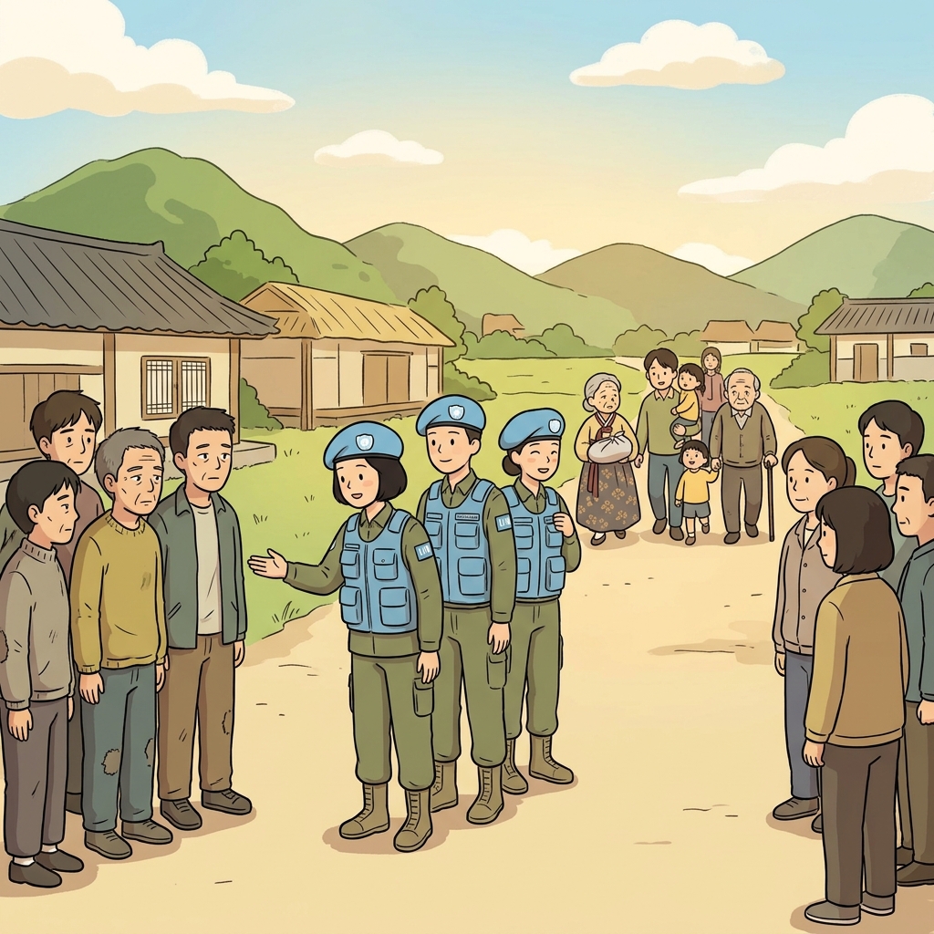 군인들은 민간인을 보호하고 추가 충돌을 막기 위해 평화 유지(peacekeeping) 임무를 수행했다.