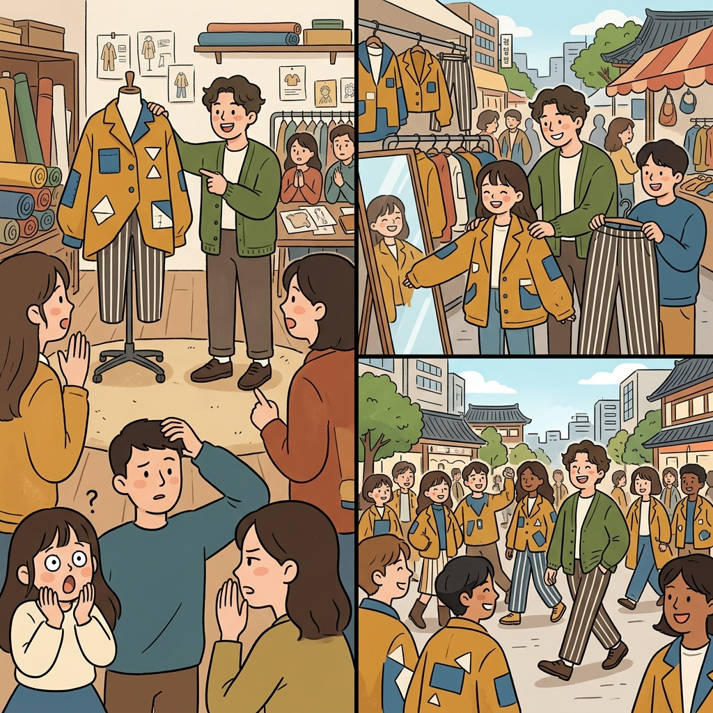 그 패션의 독특한 특징은 점차 익숙해졌고 결국 큰 인기를 얻게 되었다.