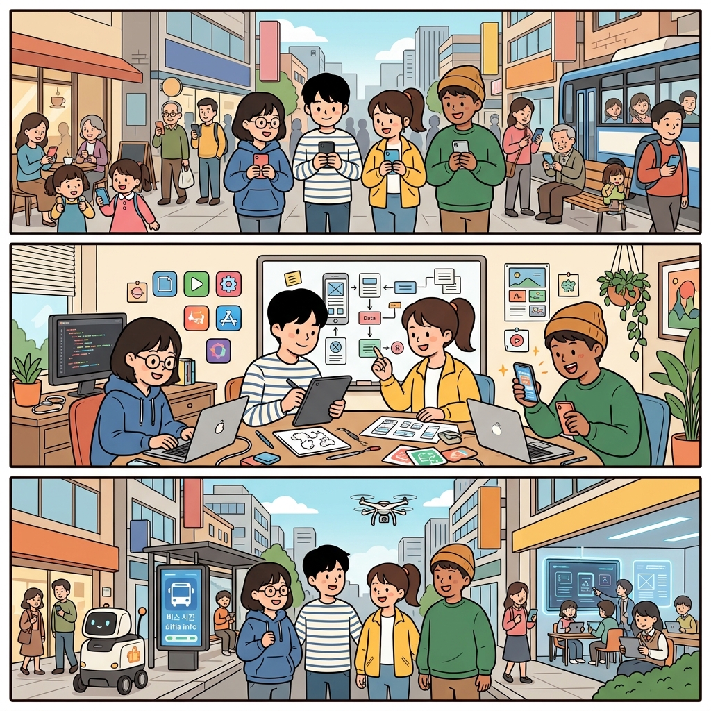 높은 스마트폰 보급률은 혁신의 세대를 이끌었다.