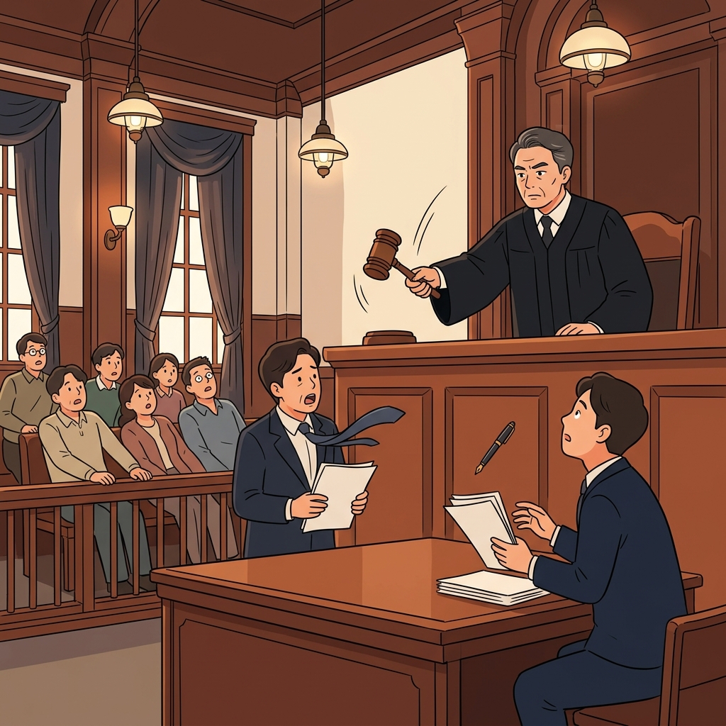 The judge issued a peremptory order, silencing all objections in the courtroom.