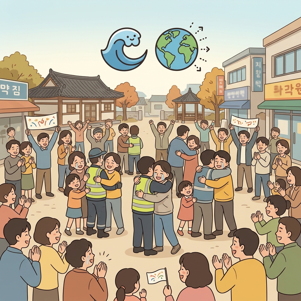 A sense of hope pervaded the community after the successful rescue. (🌊 Spread + 🌍 Everywhere → Pervade)