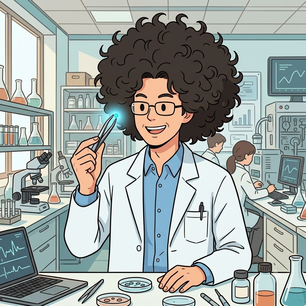 "파마(pharma) 머리 수(ceu)석 연구원이 티(ti)끌(cal)만 한 알약으로 제약(pharmaceutical) 혁명을 일으켰다!"