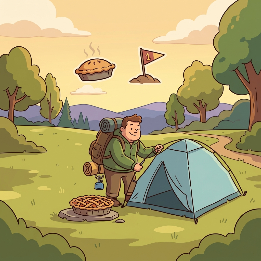 그 여행자의 개척 정신은 그를 빈 야영지에 가장 먼저 정착한 사람으로 만들었다.