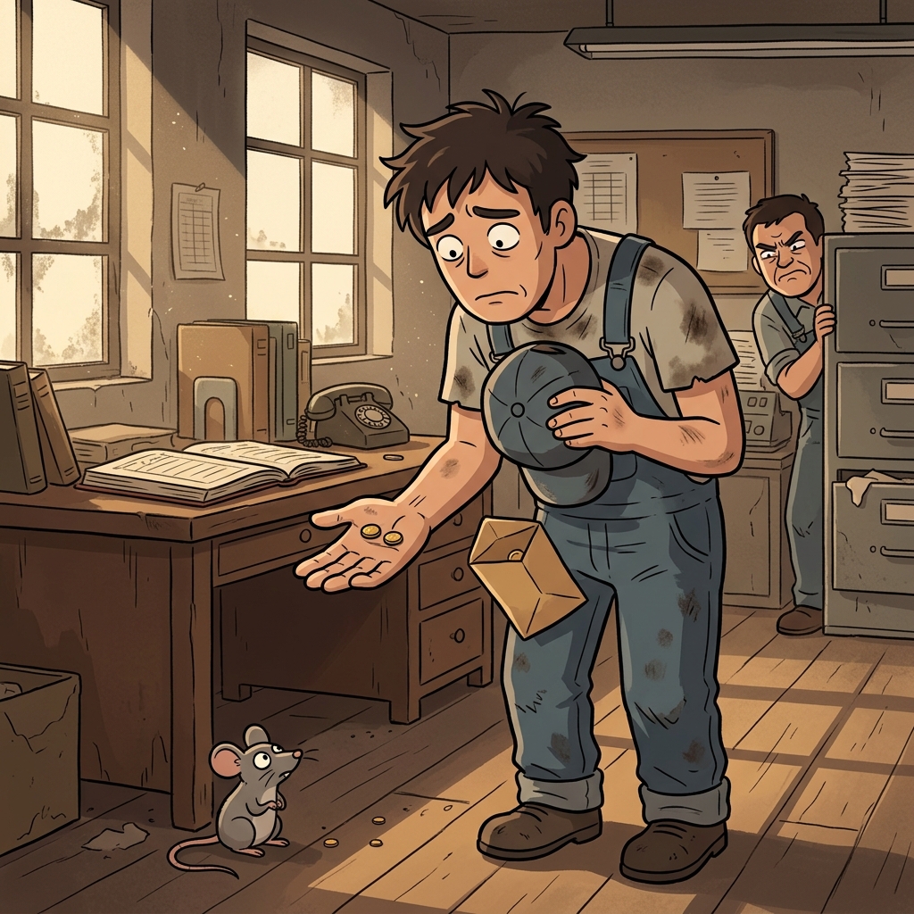 After a full month of hard labor, he received only a pittance in his envelope.