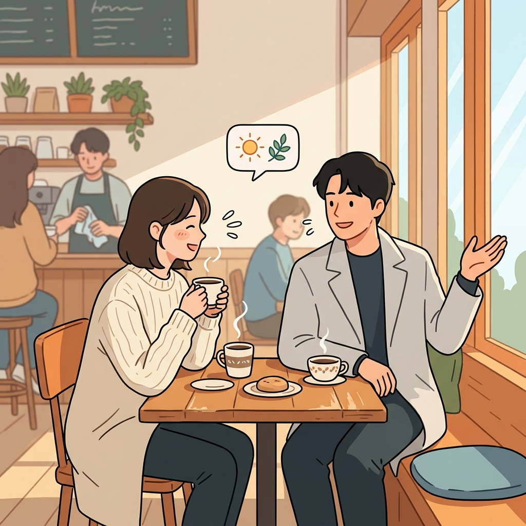 본론으로 들어가기 전에 가볍게 날씨 얘기부터 주고받았다.