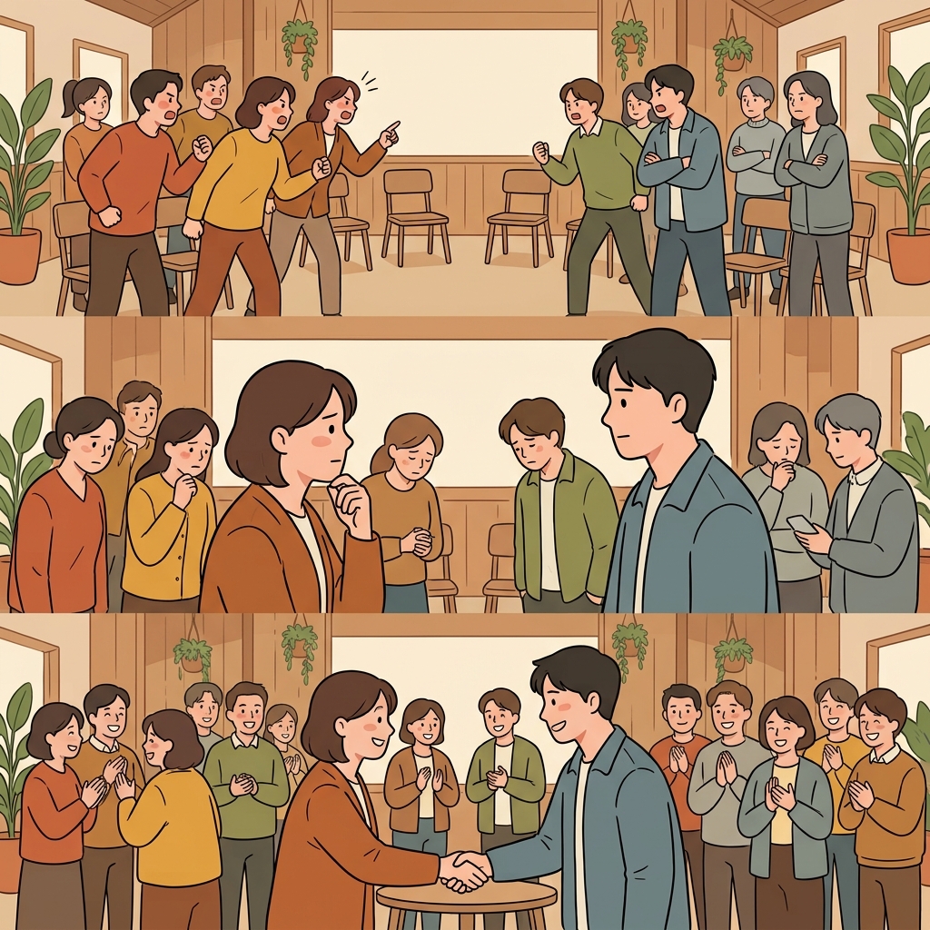 The issue polarized the group until they realized the need for compromise.