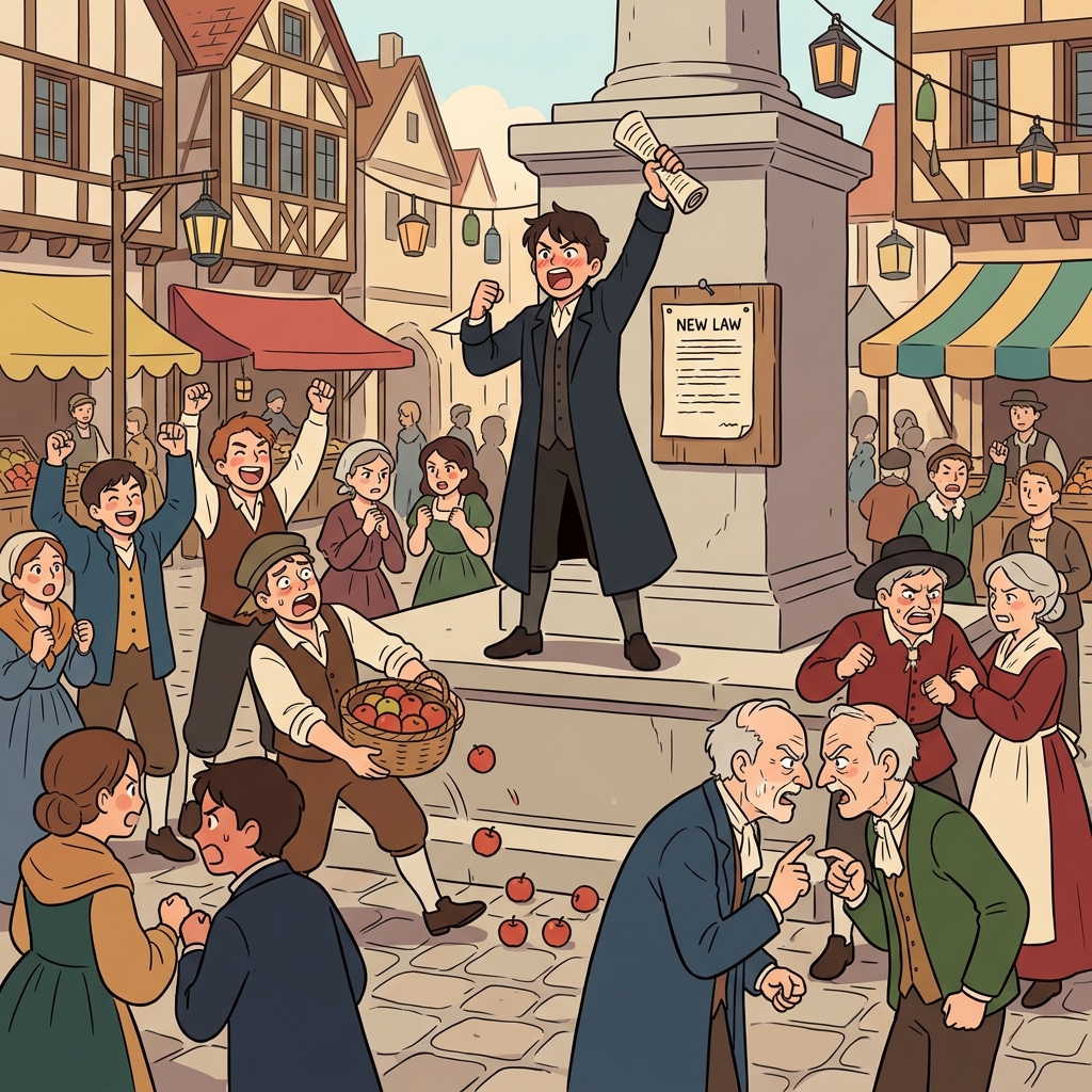 The scholar's polemic against the new law ignited fierce debate in the square.