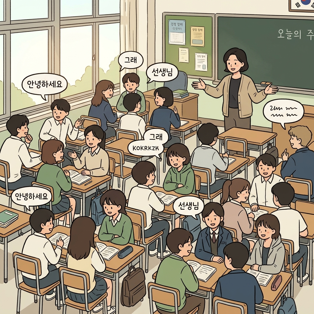 선생님은 교실에서 한국어가 가장 우세한(predominant) 언어라고 설명했다. (pre(앞서) + domin(지배하다) → 다른 언어보다 앞서 가장 지배적인 언어)