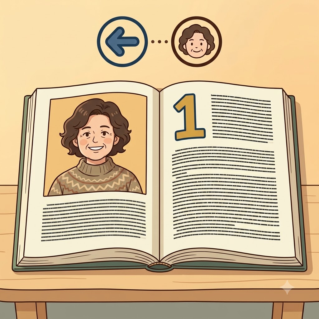 PRE(before) + FACE(face) — placing his smiling FACE exactly PRE(before) chapter one, the author created a friendly preface.