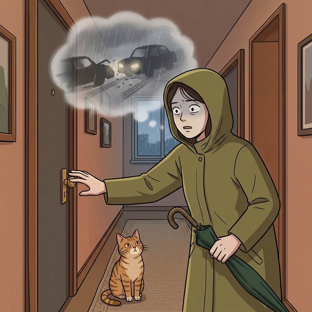 She froze at the door — a sudden premonition told her not to leave the house tonight.