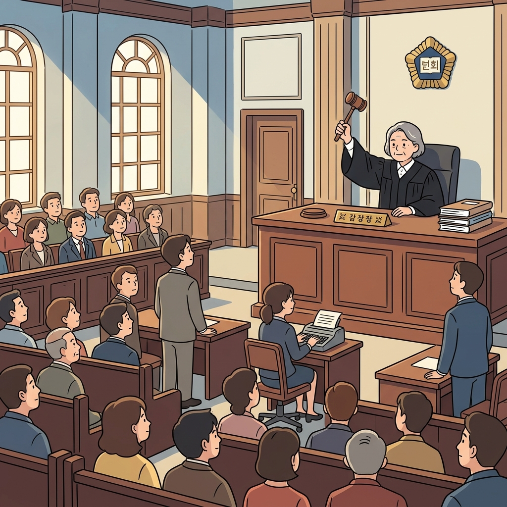 The judge will preside over the courtroom with calm authority today.