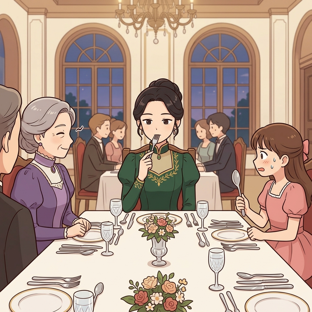 At the royal dinner, she followed every rule of propriety with quiet grace.