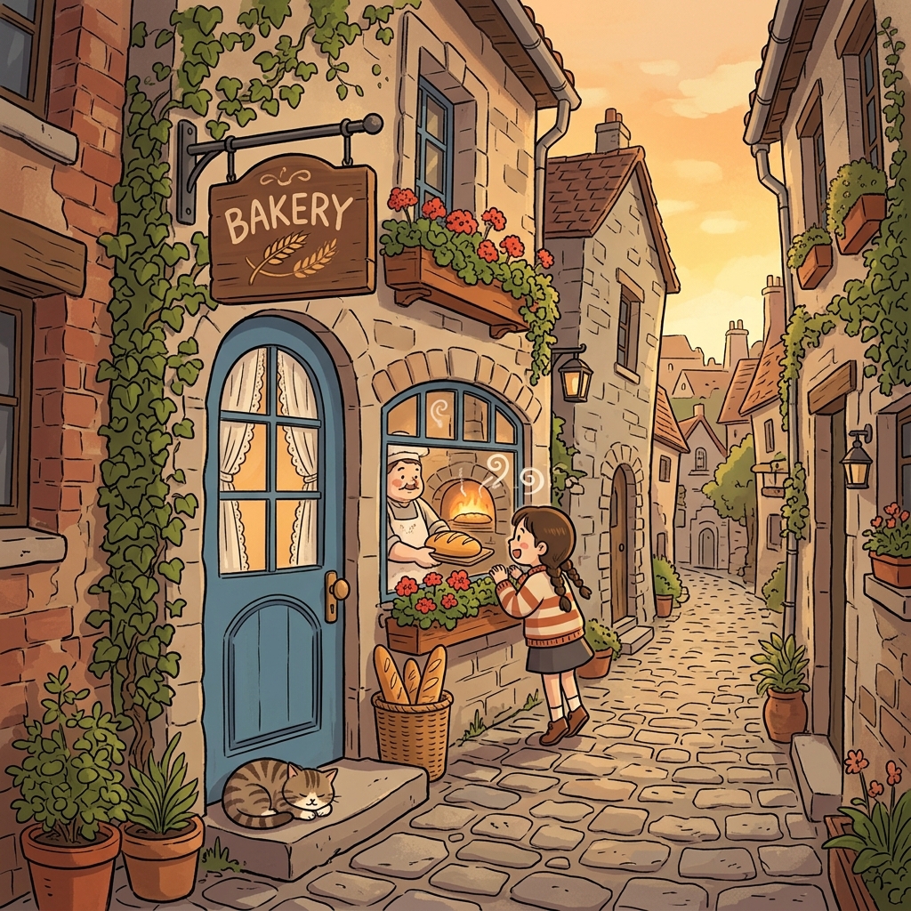 The quaint little bakery on the corner still uses a wood-fired oven.