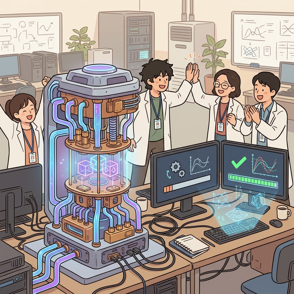 콴텀 과학자가 벽을 관통해서 미시세계로! (Quantity를 더 이상 나눌 수 없는 최소 단위.)