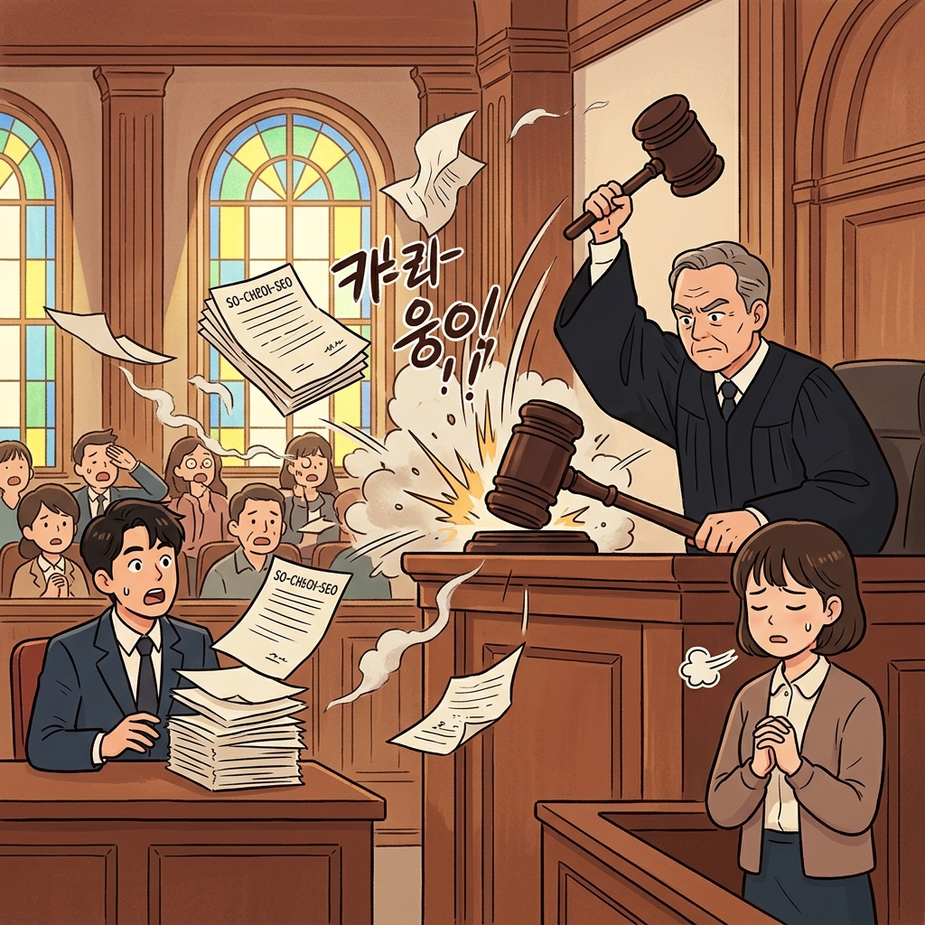 The judge slammed the gavel to quash the false charges instantly.