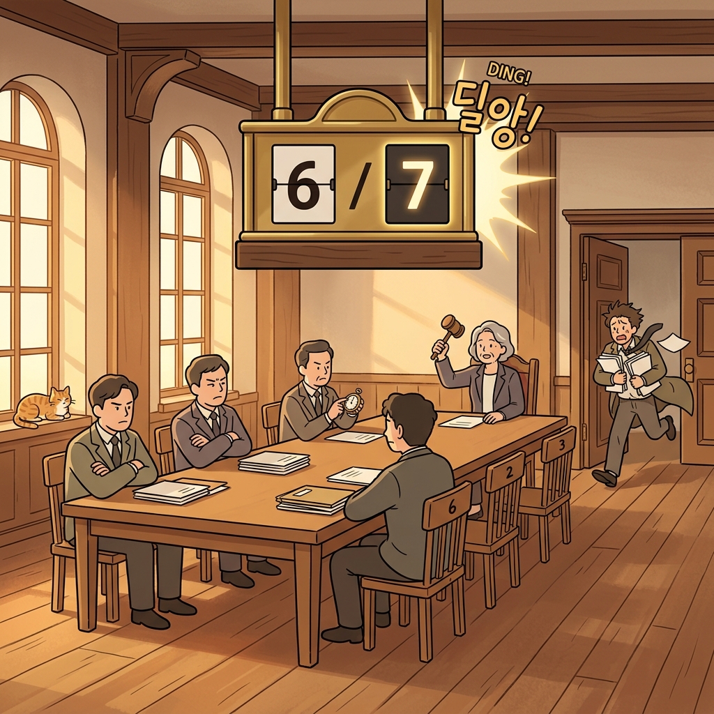The council can't vote until they reach a quorum of at least seven members.