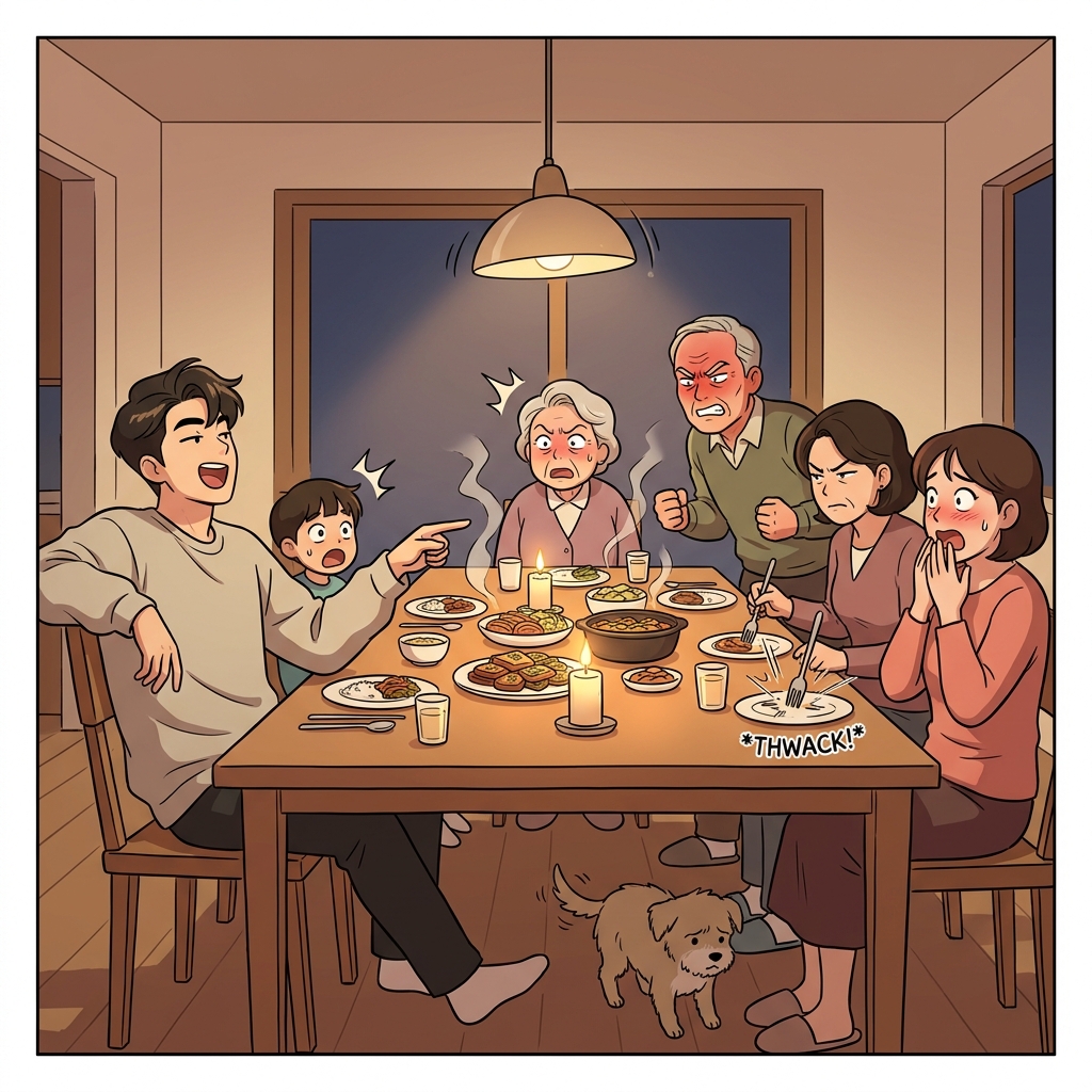 저녁 자리에서 그가 던진 무례한 농담에 모두가 발끈했다.