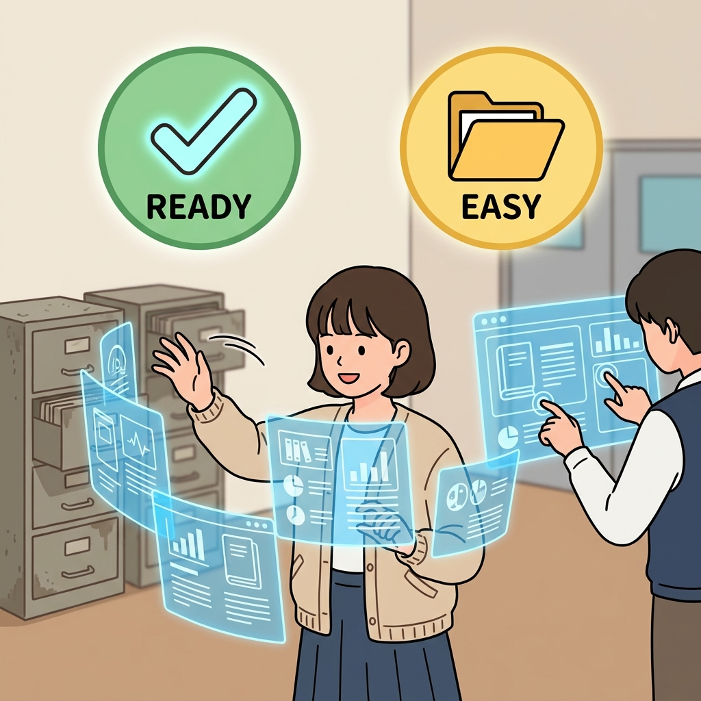 Information was readily accessible through the new digital archive system.