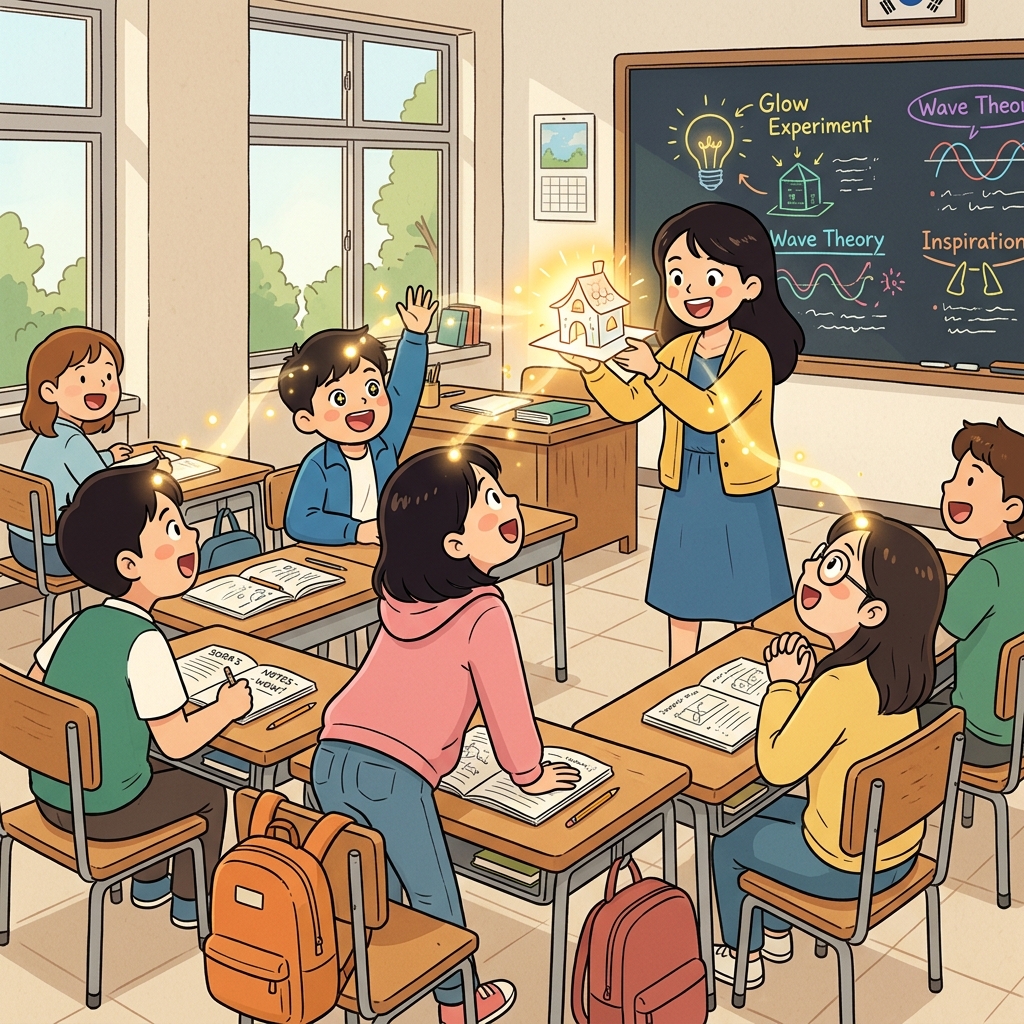 학생들이 새 선생님 아이디어에 마음을 활짝 열었다.