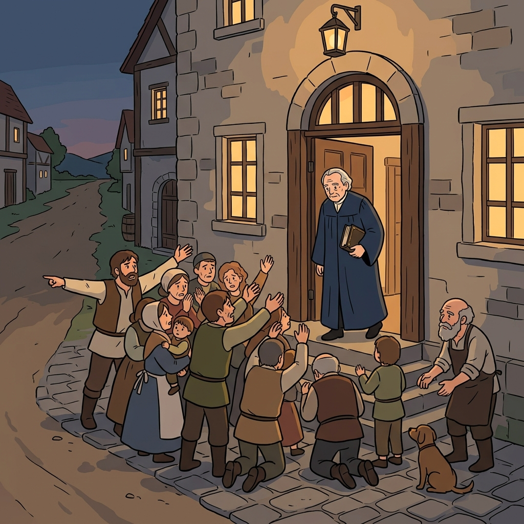 With no other recourse, the villagers turned to the old judge for help.