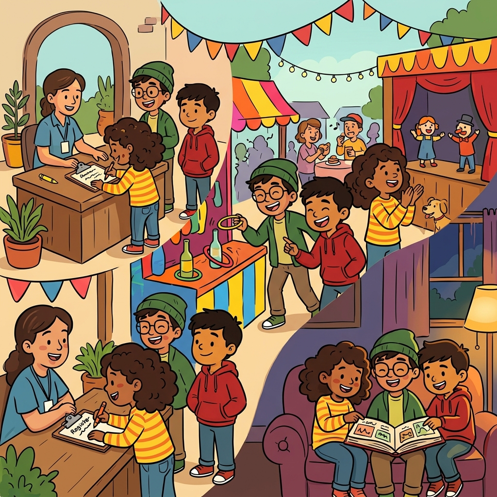 The children registered for the festival and remembered it as one of their happiest days.