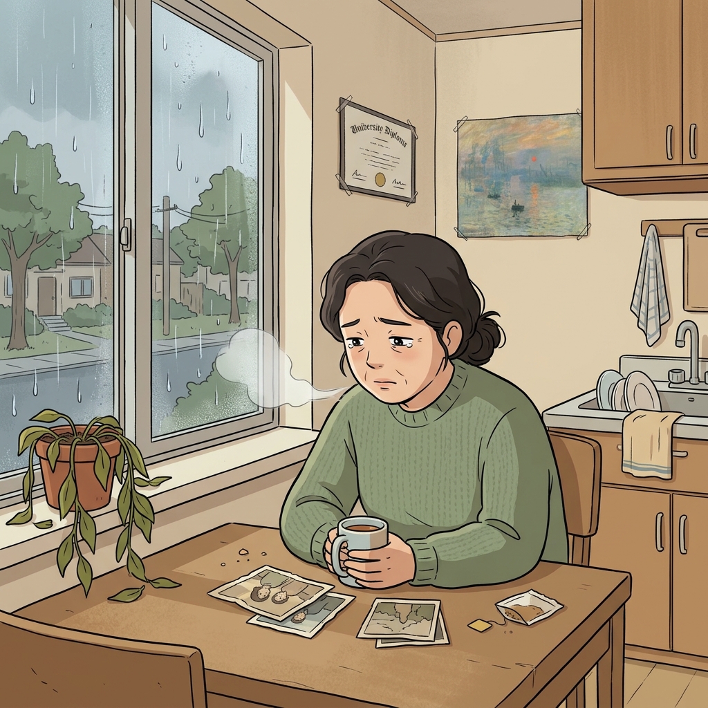 She sat by the window and began to repine over the life she never chose.