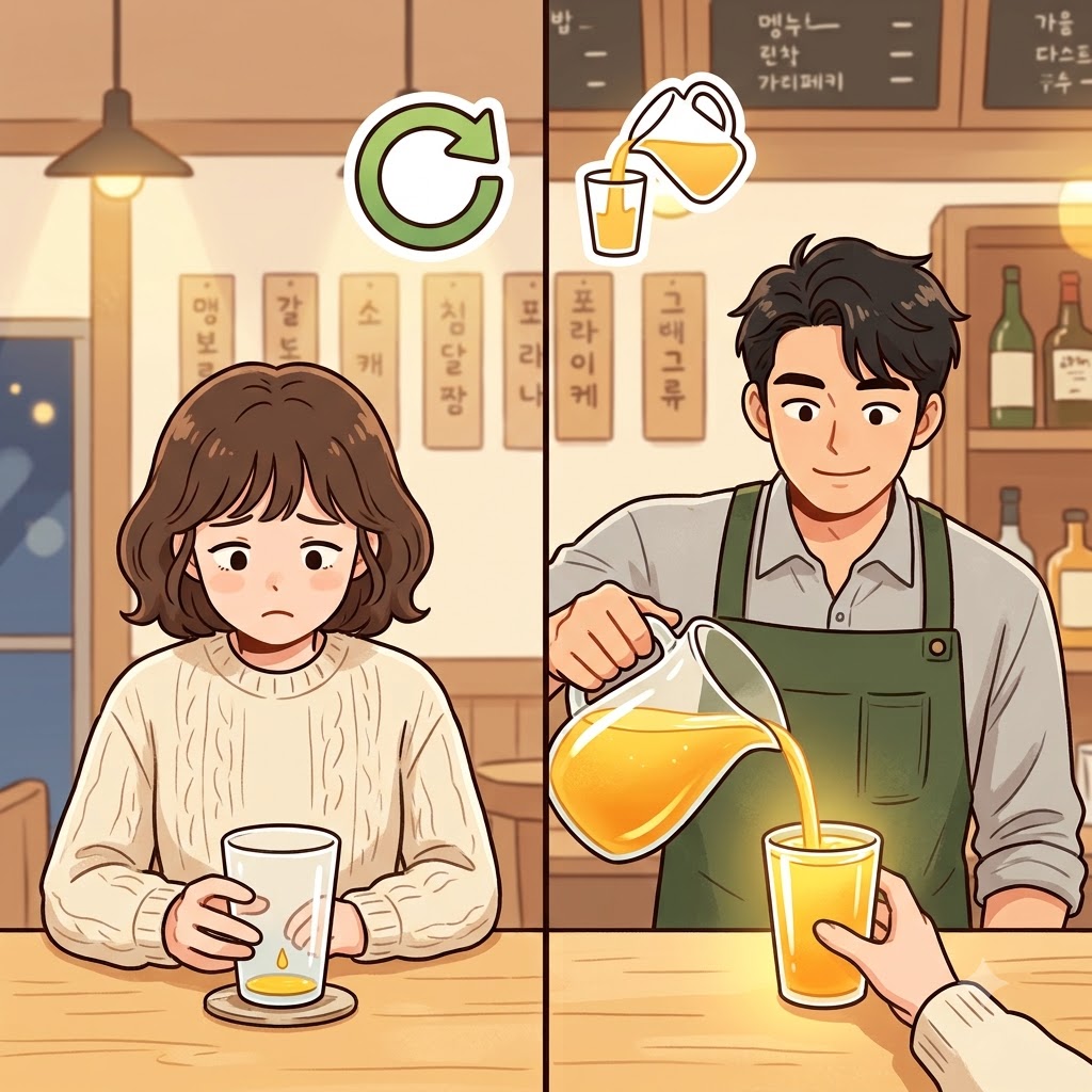 RE(again) + PLETE(fill) — by deciding to RE(again) PLETE(fill) the glass, the bartender made sure it was completely replete with golden juice.