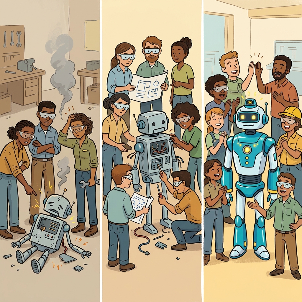 They resolved the problem, involved everyone in the solution, and evolved into a stronger team.