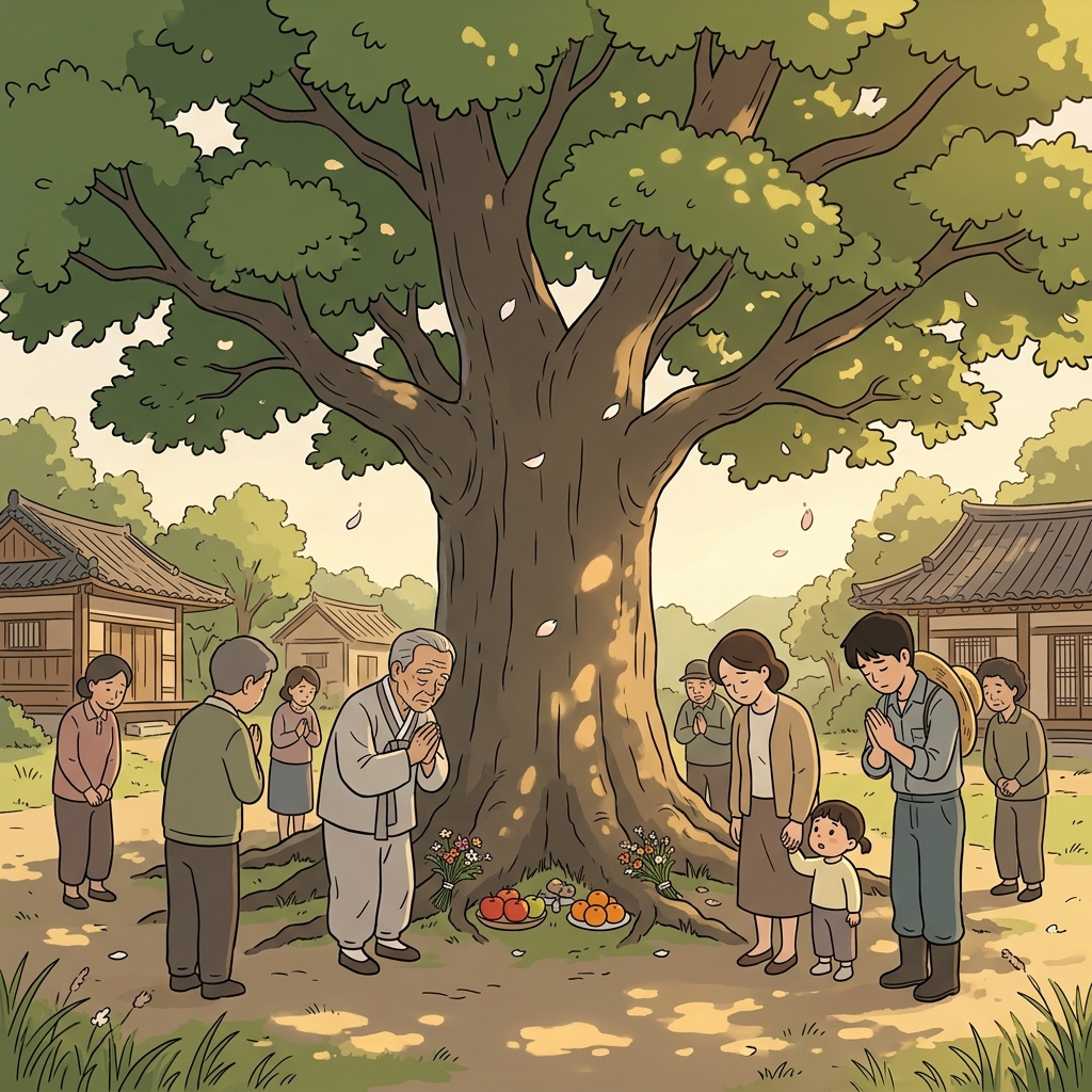 Villagers revere the old oak tree that has protected their home for centuries.