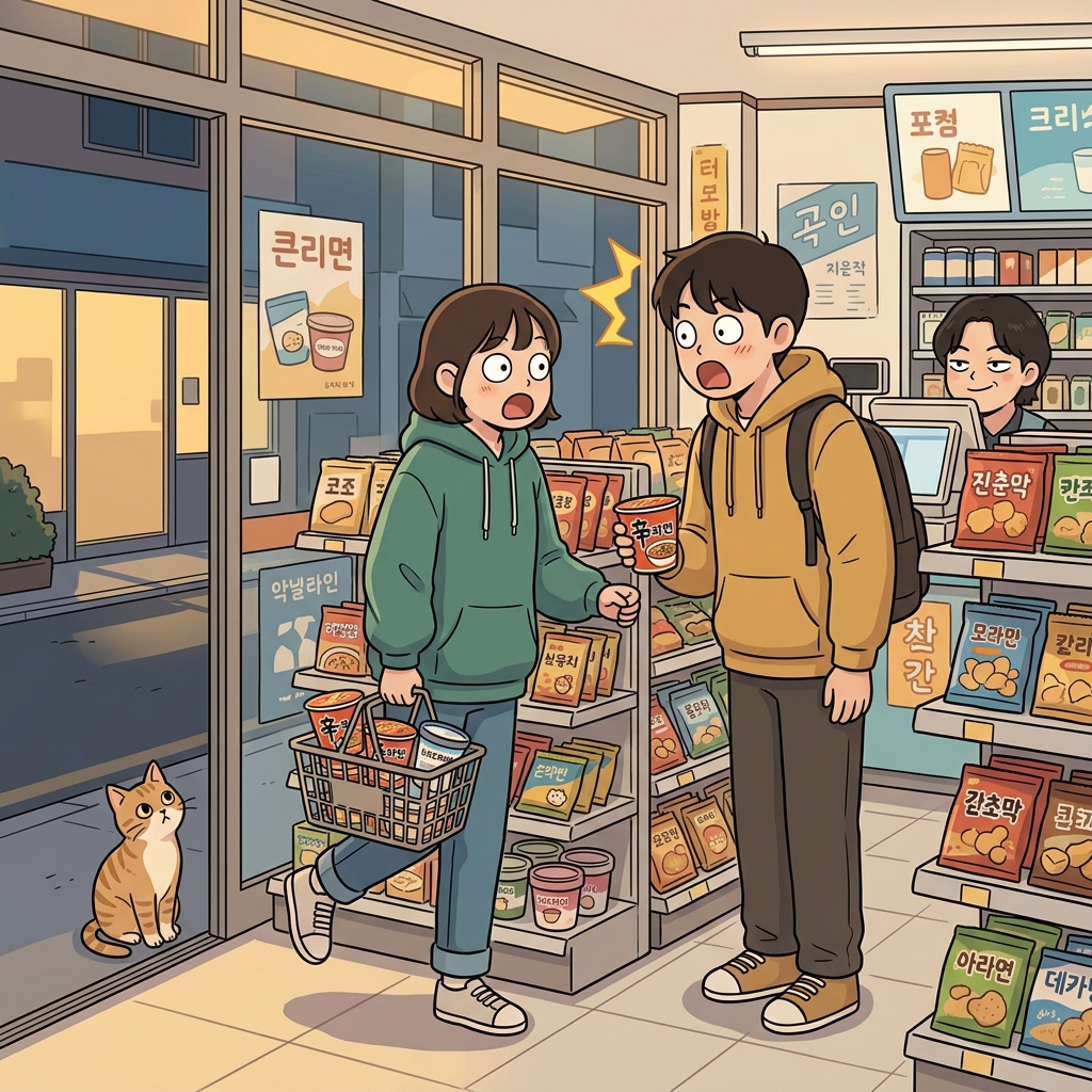 She was about to run into her ex at the corner store — of all places.