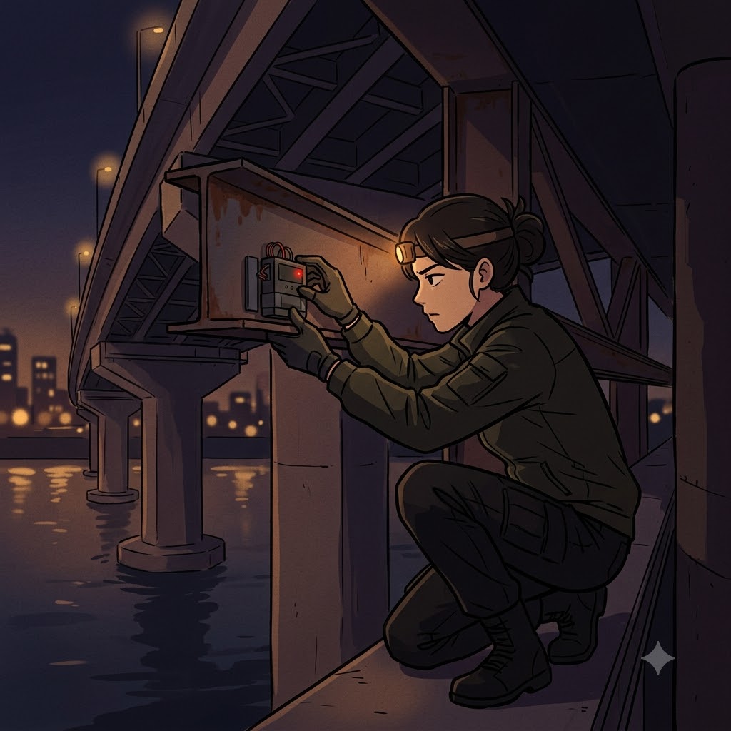 The spy sabotaged the bridge before the enemy arrived. (Think of the familiar phrase: commit sabotage)