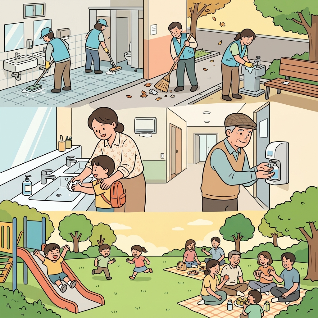 Sanitary facilities promoted good hygiene and protected everyone's health.