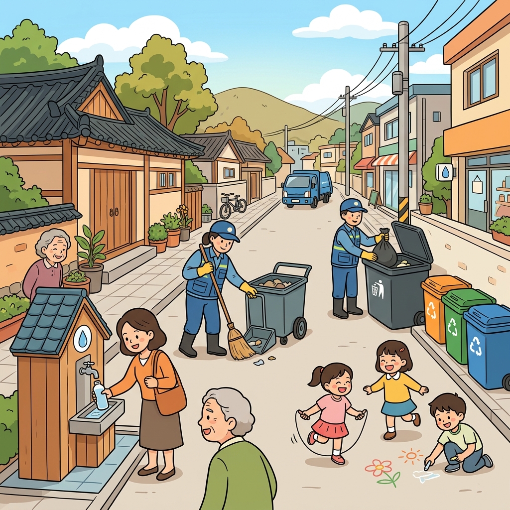 Improved sanitation greatly reduced the spread of disease in the village.