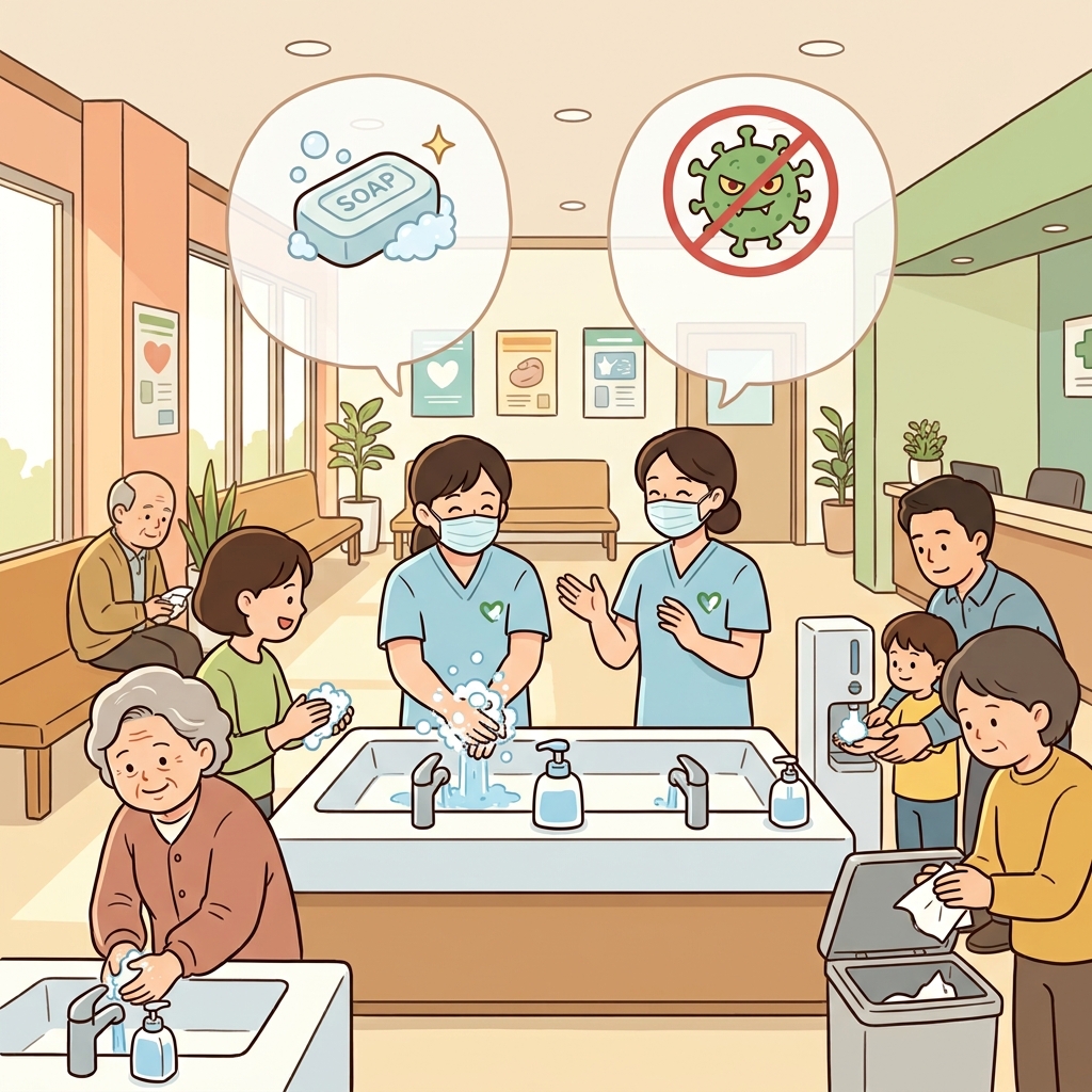 Proper sanitation protected the community from harmful bacteria. (🧼 Cleanliness + 🦠🚫 Disease Prevention → Sanitation)