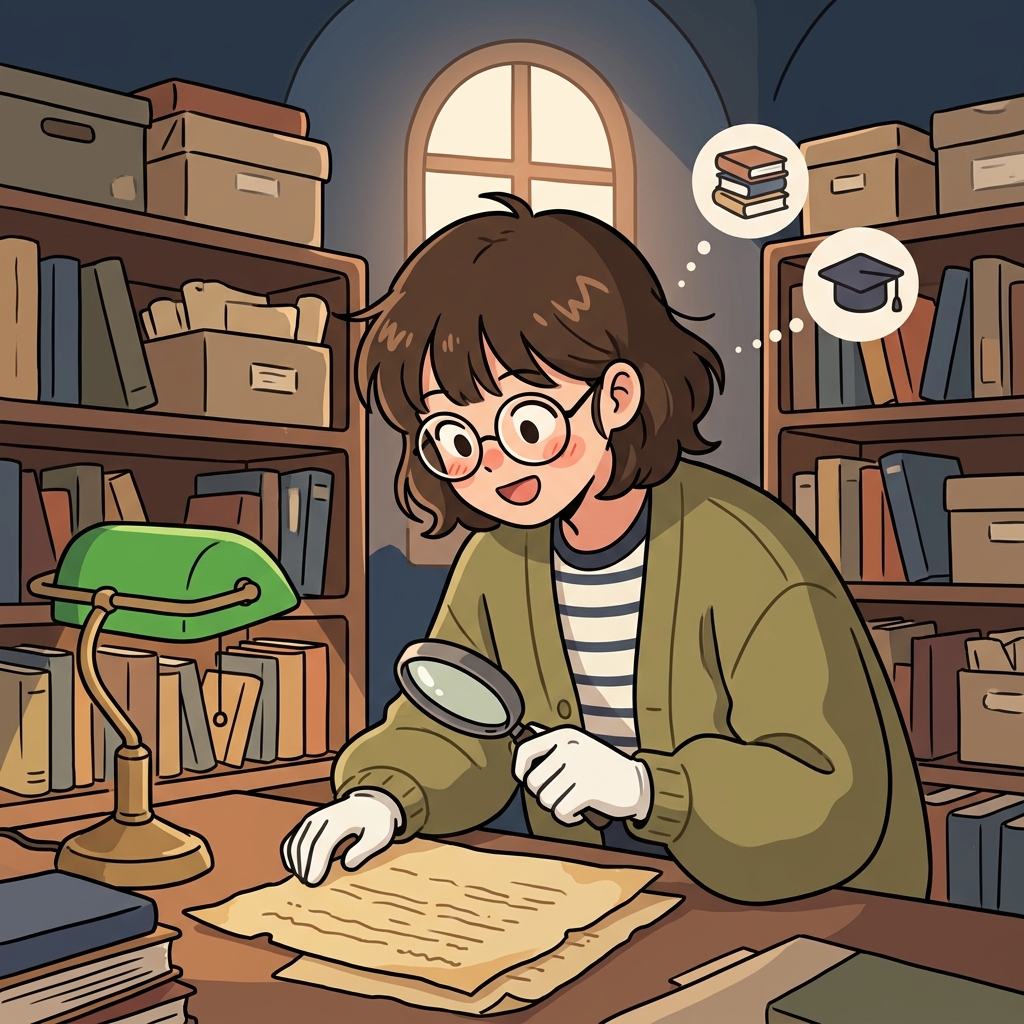 젊은 학자는 중요한 역사 문서를 발견했다.