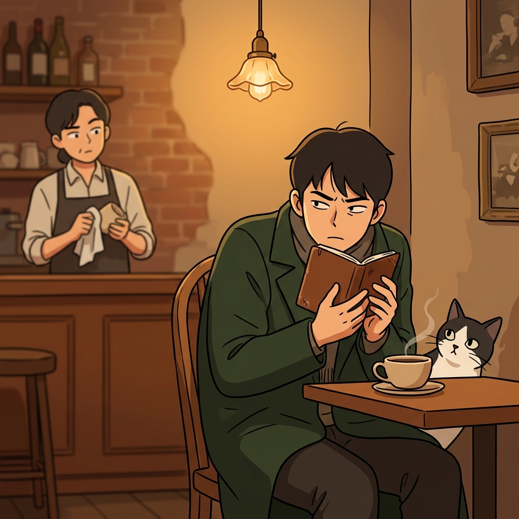 He is secretive about the small notebook he always hides inside his coat.