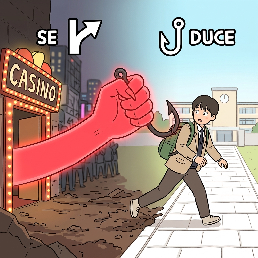 SE(away) + DUCE(lead/pull) — to seduce someone is to aggressively hook them and pull them entirely away from their straight path.