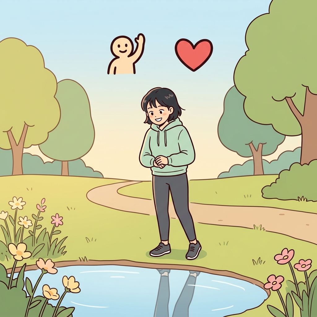긍정적인 생각은 그녀의 자존감을 키워 주었다.